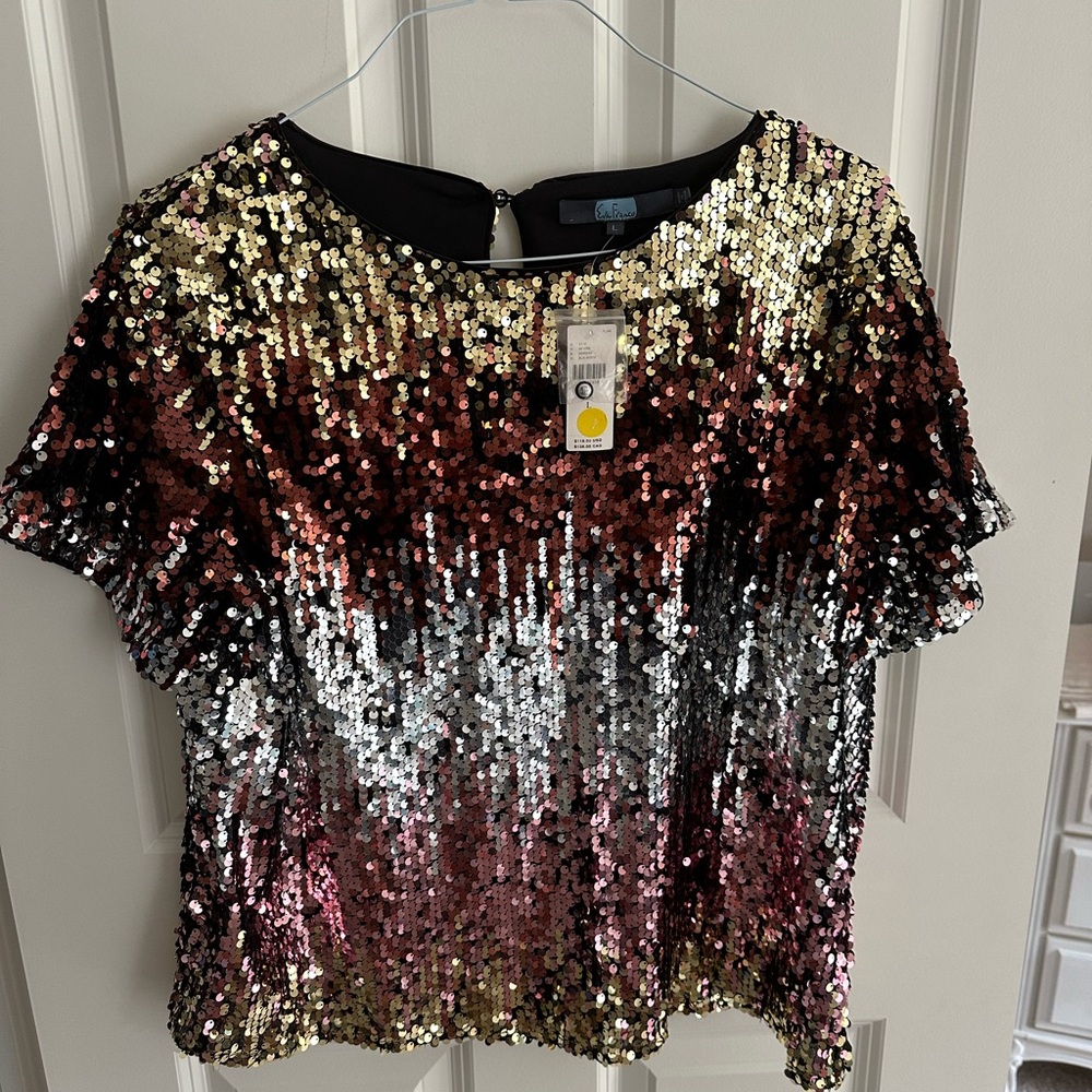 NWT Anthropologie sequin top